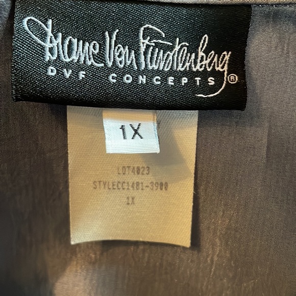 Vintage Diane Von Furstenberg DVF Concepts Steel Gray Iridescent Overcoat🖤 - Picture 10 of 11